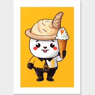 sheep  kawaii ice cream cone junk food T-Shirt cute  funny Posters and Art